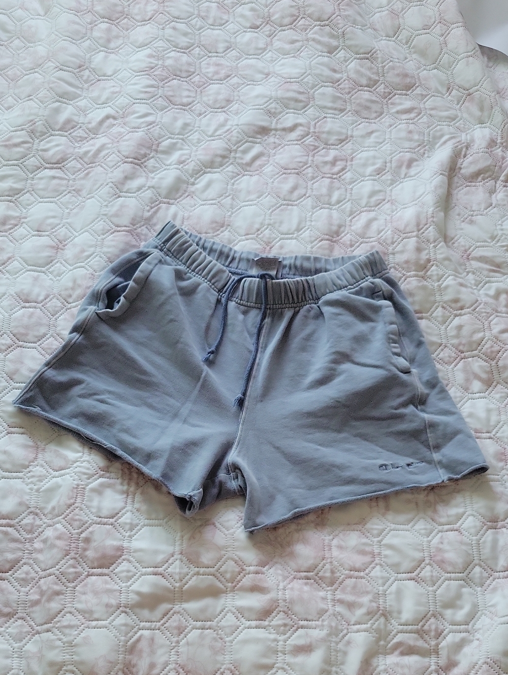 Champion Women’s Light Blue Elastic Drawstring Athletic Shorts